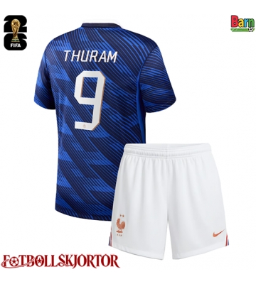 Frankrike Marcus Thuram #9 Hemmakläder Barn VM 2026 Kortärmad (+ Korta byxor)